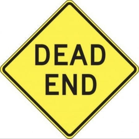 Accuform LANE GUIDANCE SIGN DEAD END 24 in X 24 in FRW460HP